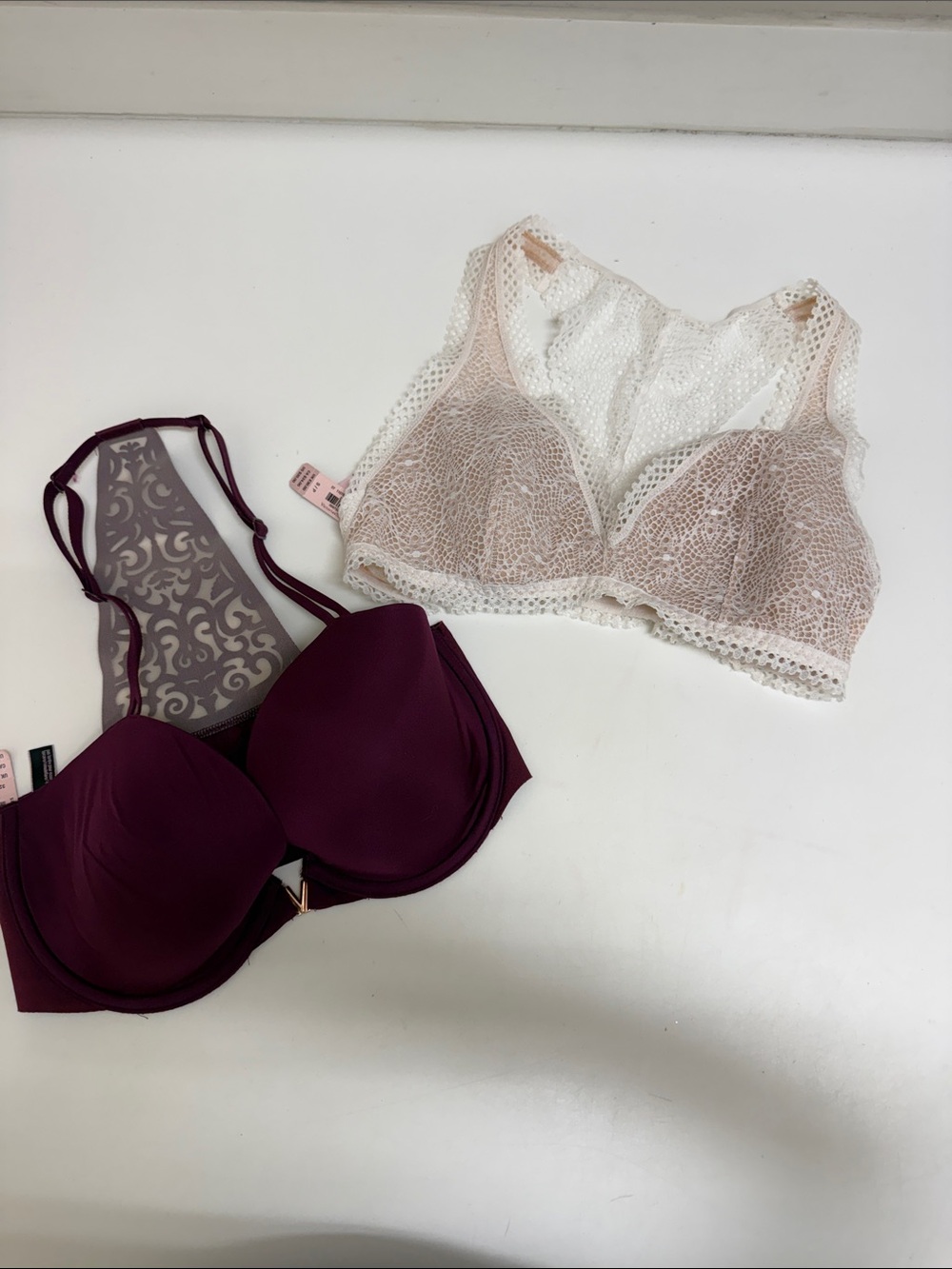 NWT Victoria’s Secret Lace Bralette and Padded Bra Set -
